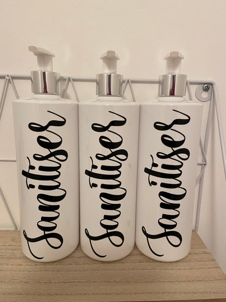 Personalized white 500ml  pump bottle