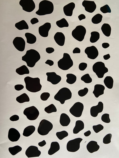 Dalmatian Spots Wall  Stickers 67 spots A4 shhet