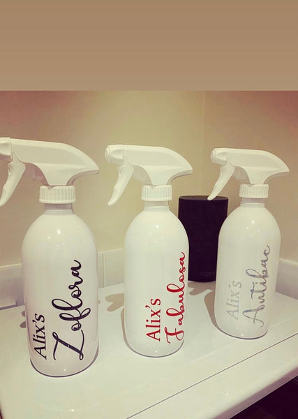 Personalized Plastic 500ml  Gloss White Trigger Sprayer