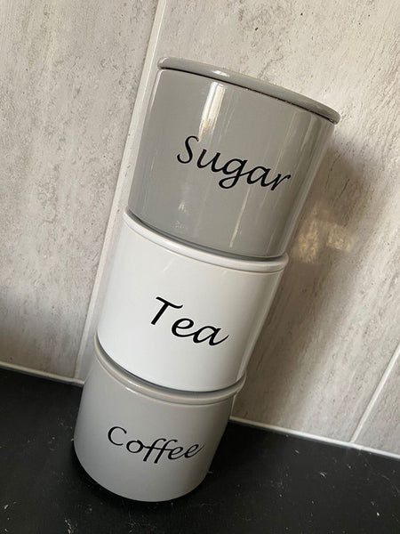 Tea Coffee sugar with free wreath design