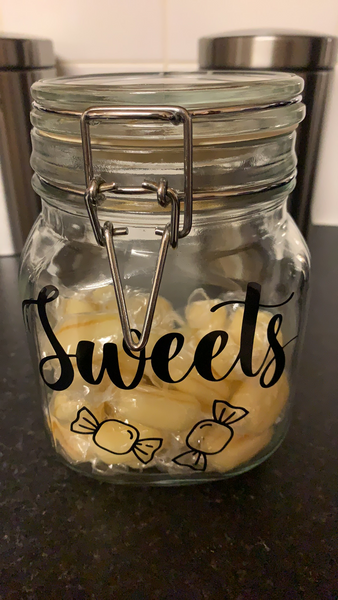 Personalised sweet jar labels