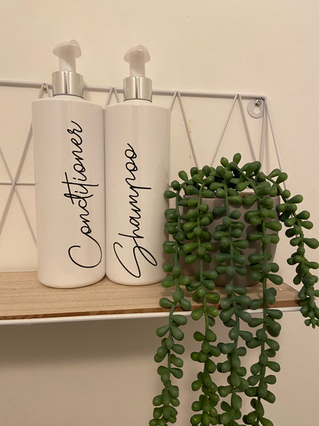 Personalized white 500ml  pump bottle